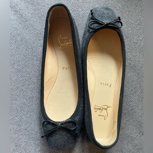 Christian Louboutin Mamadrague Flats, Women's Charcoal Gray